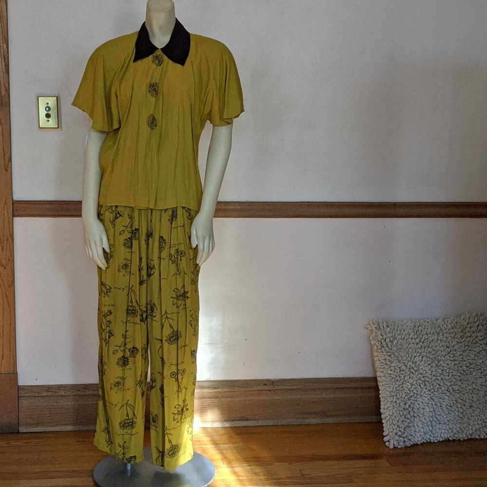 Vintage 90s Max Studio top and Palazzo pants sz 1 - Picture 1 of 11